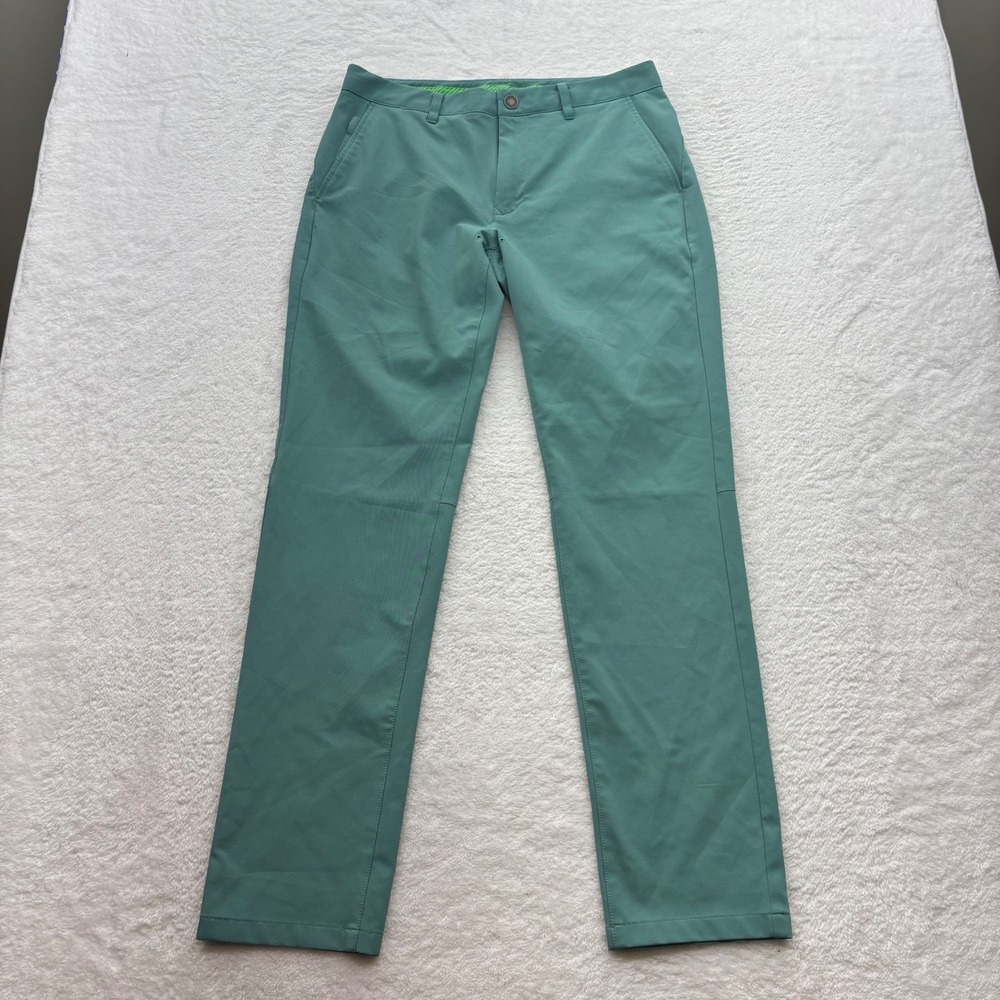 Bonobos Golf Mens Slim Fit Performance Pants Green 32x34 RN128054 Teal
